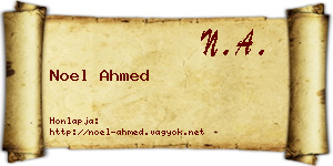 Noel Ahmed névjegykártya